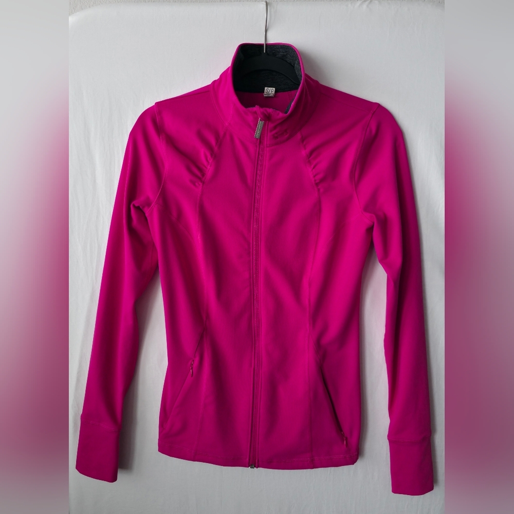Under Armour Pink All Seasons Gear Jacket Fitted BBL Style Thumbholes Y2K